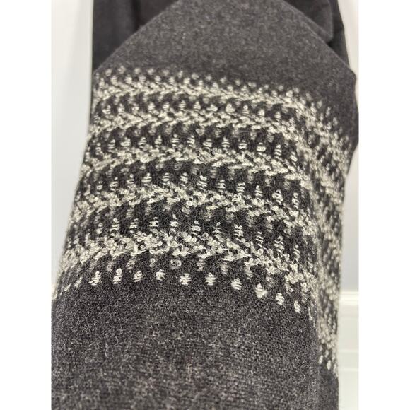 Vintage, T.Garment, Size 12, Dark Gray Wool Pencil Skirt, Fringe, Woven Details - Picture 2 of 6